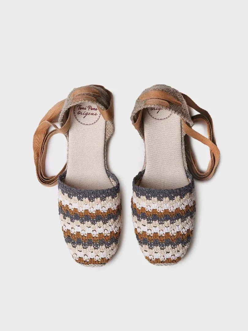 Toni Pons Cuñas Medias | Cerradas | GEORGINA - Alpargata de cuña de mujer en crochet multicolor | GEORGINA
