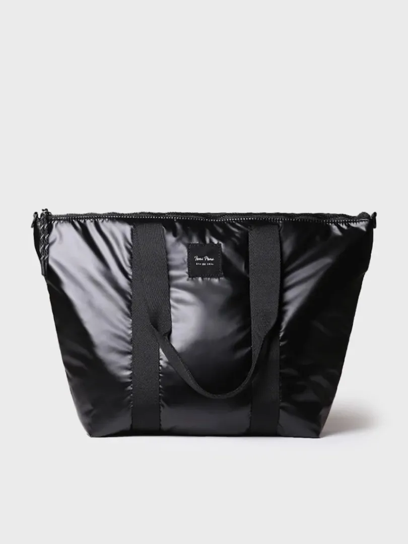 Toni Pons Bolsos | GINNY - Bolso para mujer en material acolchado negro brillante | GINNY