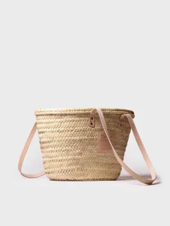 Toni Pons Bolsos | GOMERA - Capazo de mimbre para mujer con asas de piel | GOMERA