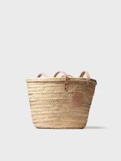 Toni Pons Bolsos | GOMERA - Capazo de mimbre para mujer con asas de piel | GOMERA