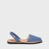 Toni Pons Menorquinas | GRAU-TX - Abarca de hombre en denim con planta de piel | GRAU-TX