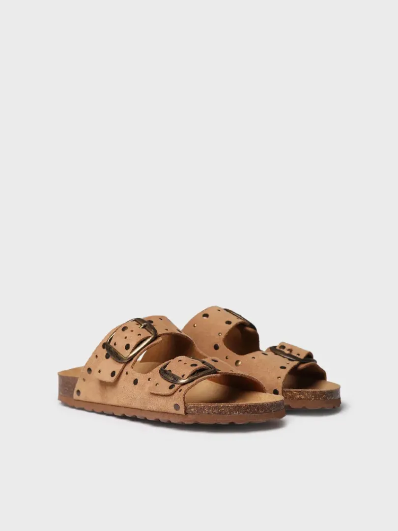 Toni Pons Sandalias | Bios | GRETEL - Sandalia BIO de mujer en serraje con hebillas y tachuelas | GRETEL