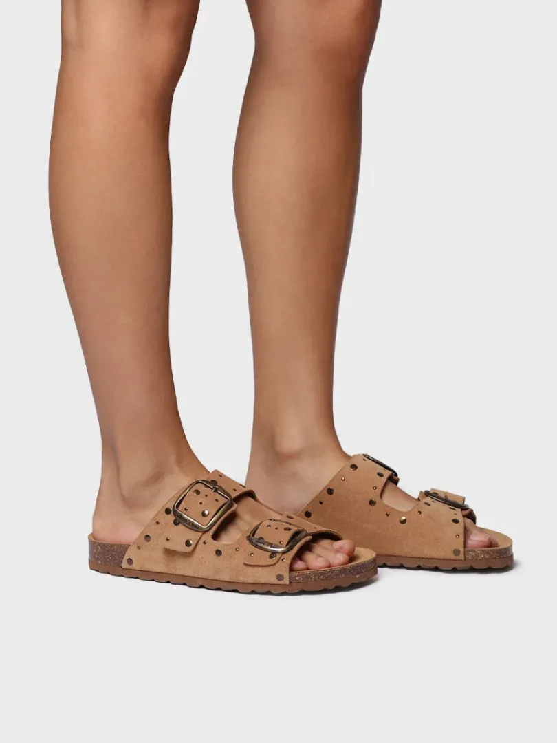 Toni Pons Sandalias | Bios | GRETEL - Sandalia BIO de mujer en serraje con hebillas y tachuelas | GRETEL