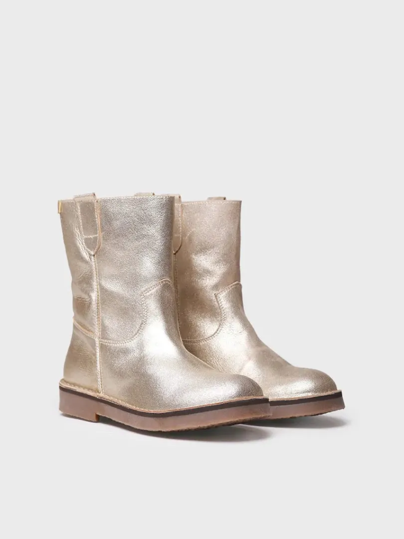 Toni Pons Botines Y Zapatos | IRUN-PL - Botines de piel para mujer con acabado plateado | IRUN-PL
