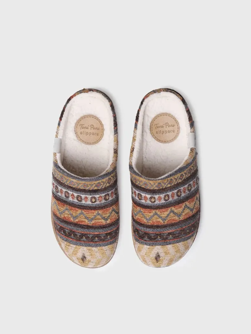 Toni Pons Slippers | JOYCE-YA - Zapatilla de casa de mujer con motivos étnicos | JOYCE-YA