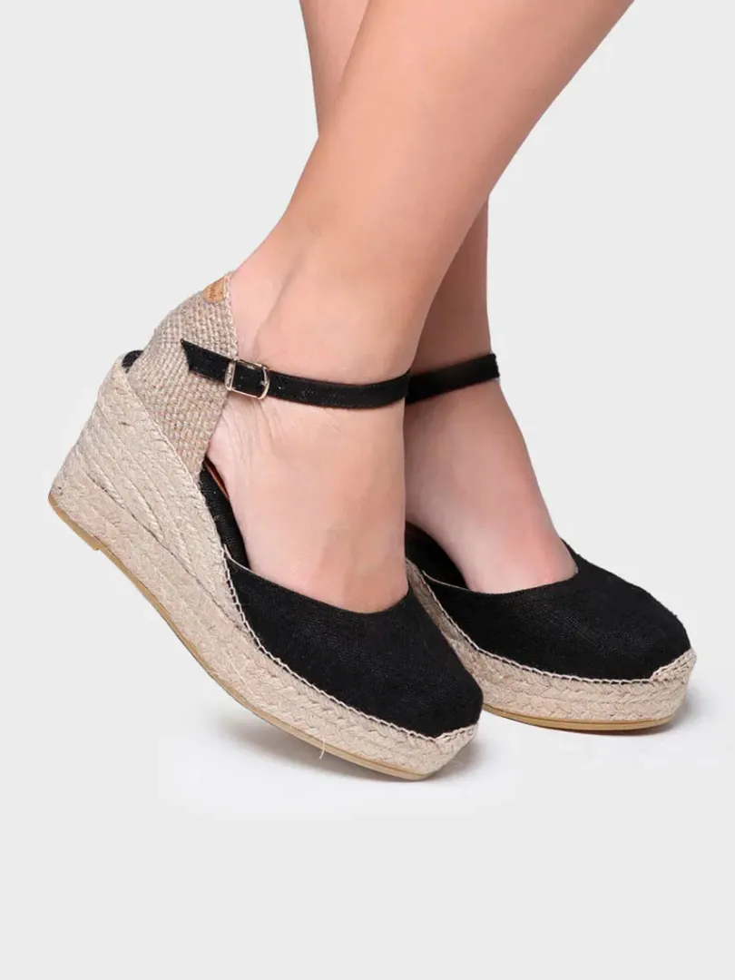 Toni Pons Cuñas Altas | Plataformas | LAIA-NT - Alpargata con cuña de mujer en lino | LAIA-NT