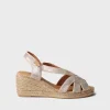 Toni Pons Cuñas Medias | Abiertas | LUCIA-AS - Alpargata de mujer en piel metalizada con cuña y elásticos | LUCIA-AS