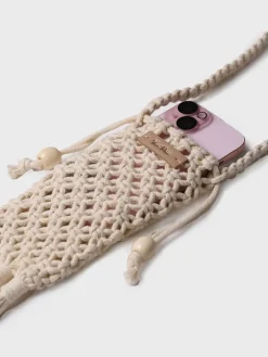Toni Pons Bolsos | MAGALI - Bolso para móvil en crochet con flecos y cierres laterales | MAGALI