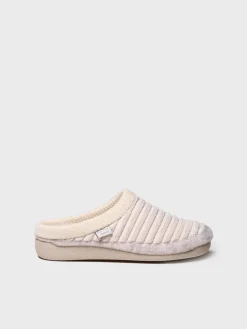 Toni Pons Slippers | MALU-OD - Zapatilla tipo zueco para mujer en fieltro y pelo sintético en Crudo | MALU-OD