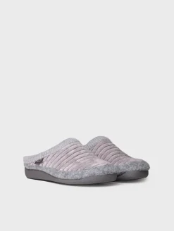 Toni Pons Slippers | MALU-OD - Zapatilla tipo zueco para mujer en fieltro y pelo sintético en Crudo | MALU-OD