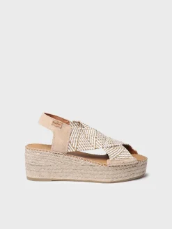 Toni Pons Cuñas Medias | Abiertas | MASAI - Alpargata de mujer con cuña y tiras elásticas multicolor | MASAI