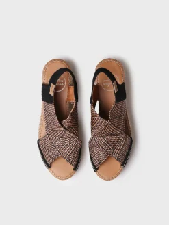Toni Pons Cuñas Medias | Abiertas | MASAI - Alpargata de mujer con cuña y tiras elásticas multicolor | MASAI