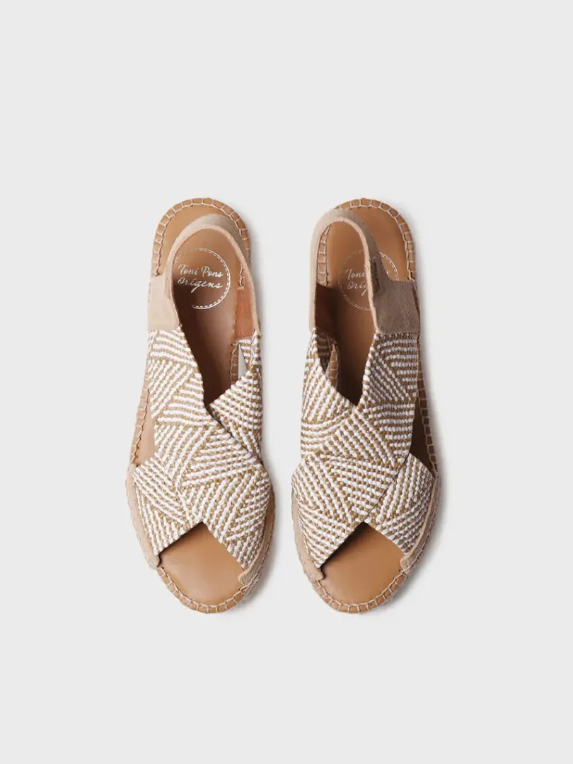 Toni Pons Cuñas Medias | Abiertas | MASAI - Alpargata de mujer con cuña y tiras elásticas multicolor | MASAI