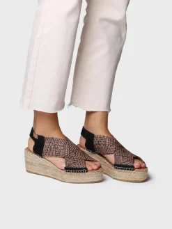 Toni Pons Cuñas Medias | Abiertas | MASAI - Alpargata de mujer con cuña y tiras elásticas multicolor | MASAI