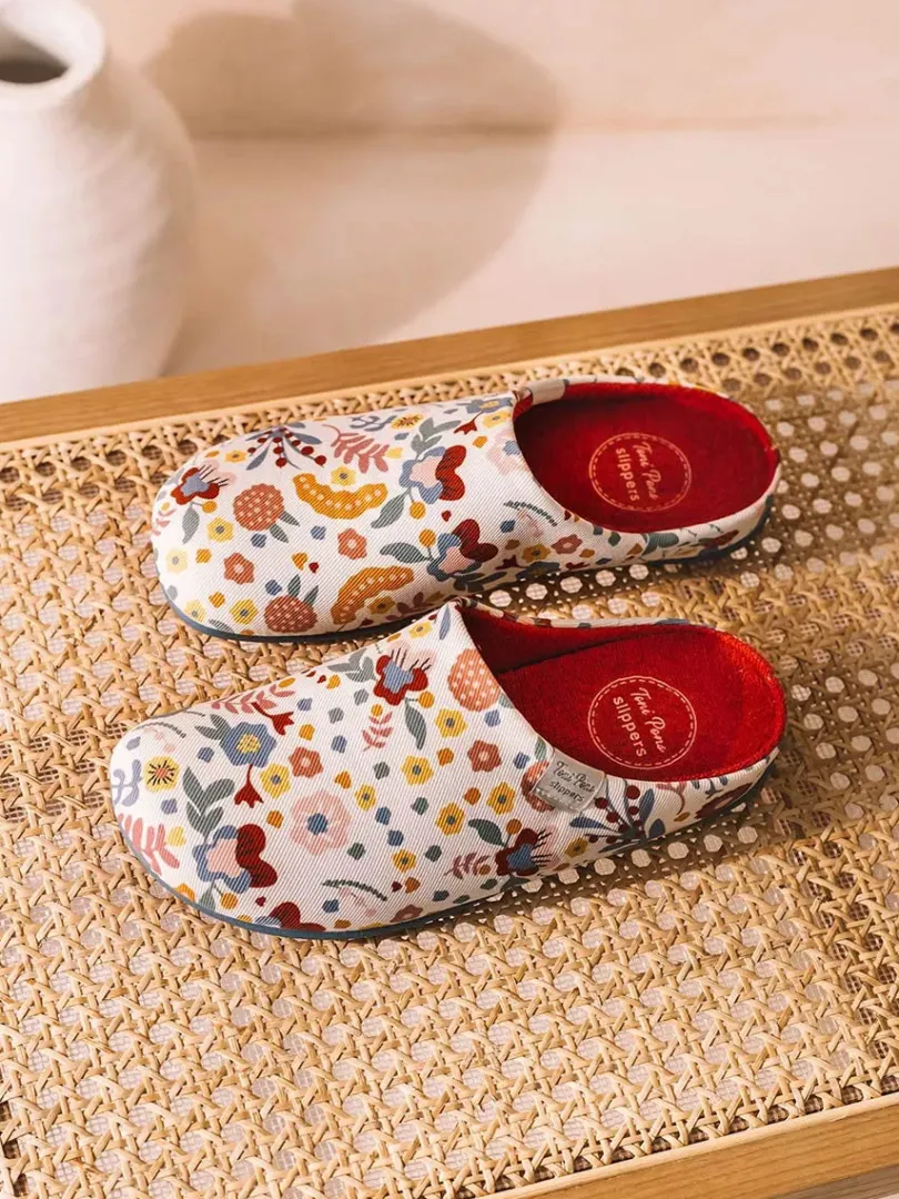 Toni Pons Slippers | MIMI-TJ - Zapatilla de casa tipo zueco de mujer en algodón estampado | MIMI-TJ