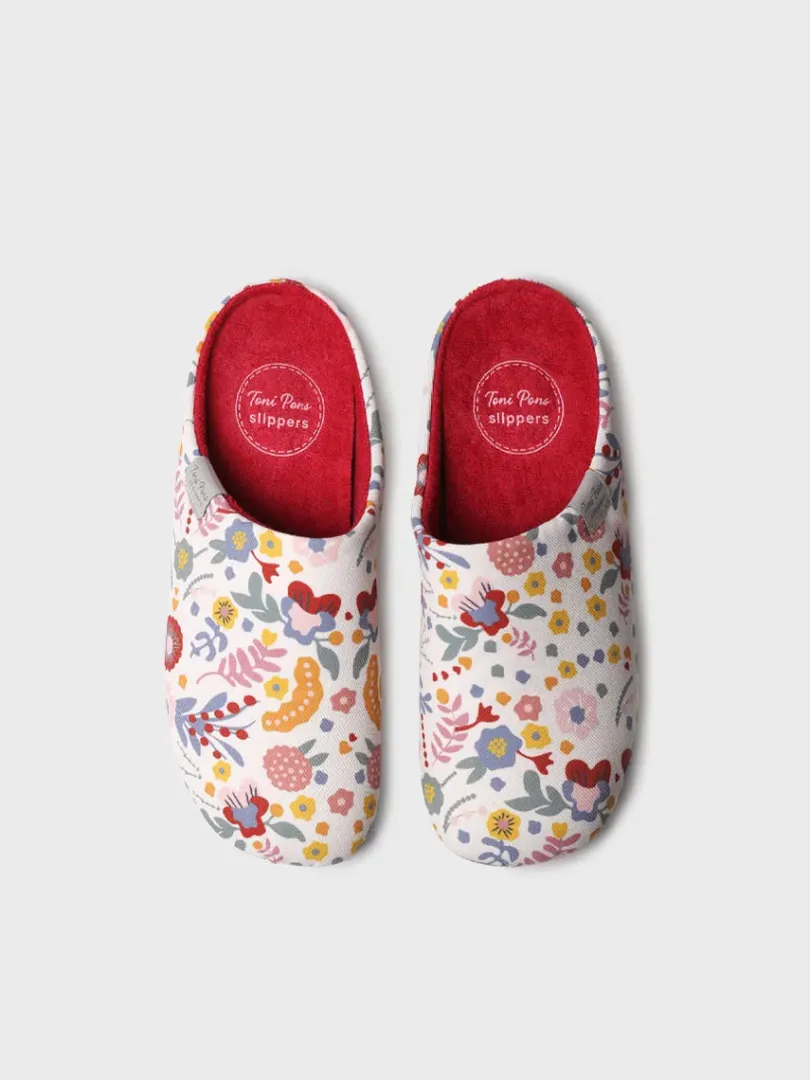 Toni Pons Slippers | MIMI-TJ - Zapatilla de casa tipo zueco de mujer en algodón estampado | MIMI-TJ