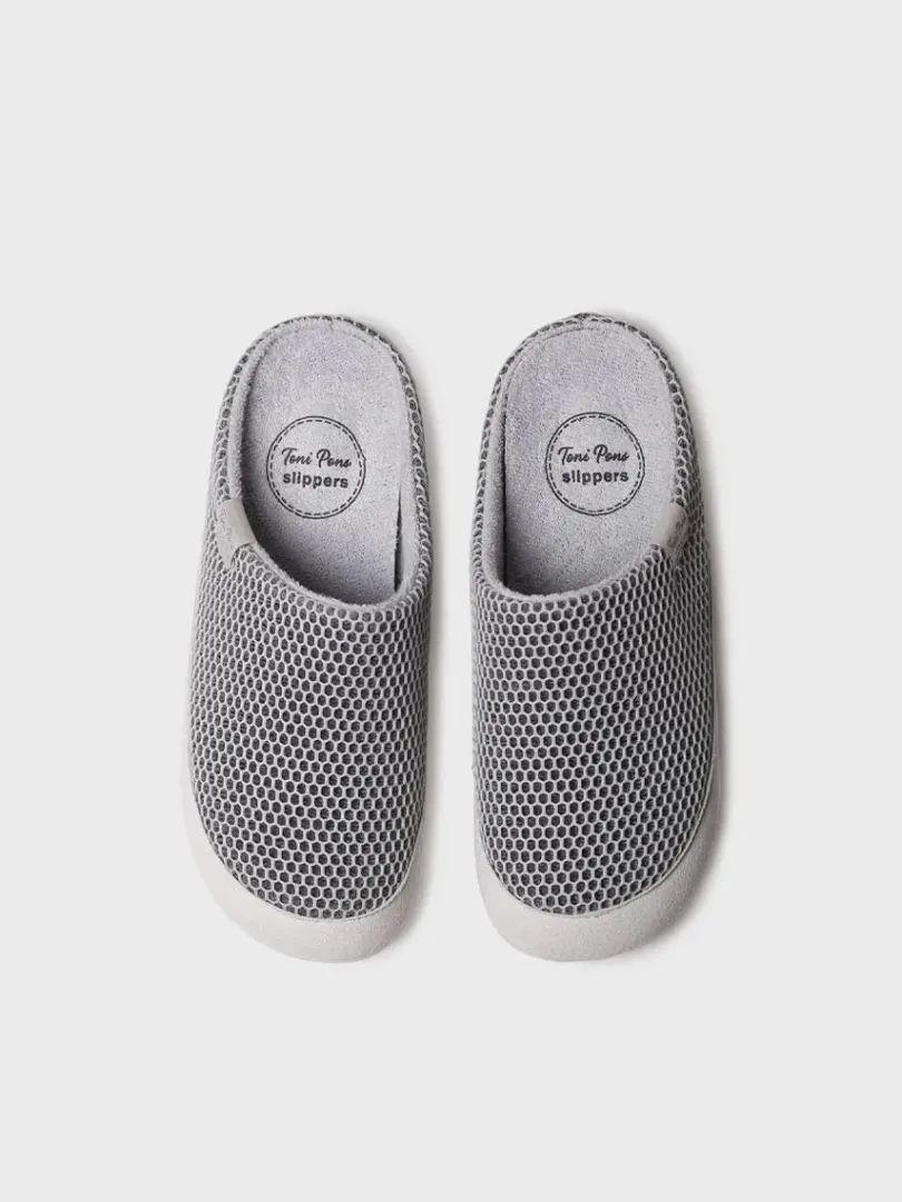 Toni Pons Slippers | MINA-GC - Zapatilla de casa tipo zueco de mujer en rejilla | MINA-GC