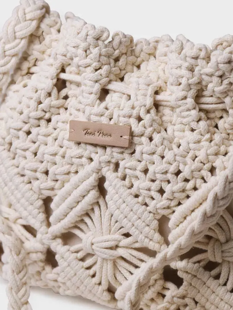 Toni Pons Bolsos | MIREIA - Bolso tipo bombonera en macramé | MIREIA