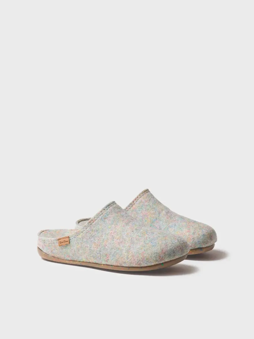 Toni Pons Slippers | MONA-FR - Zapatilla tipo zueco para mujer en fieltro reciclado | MONA-FR