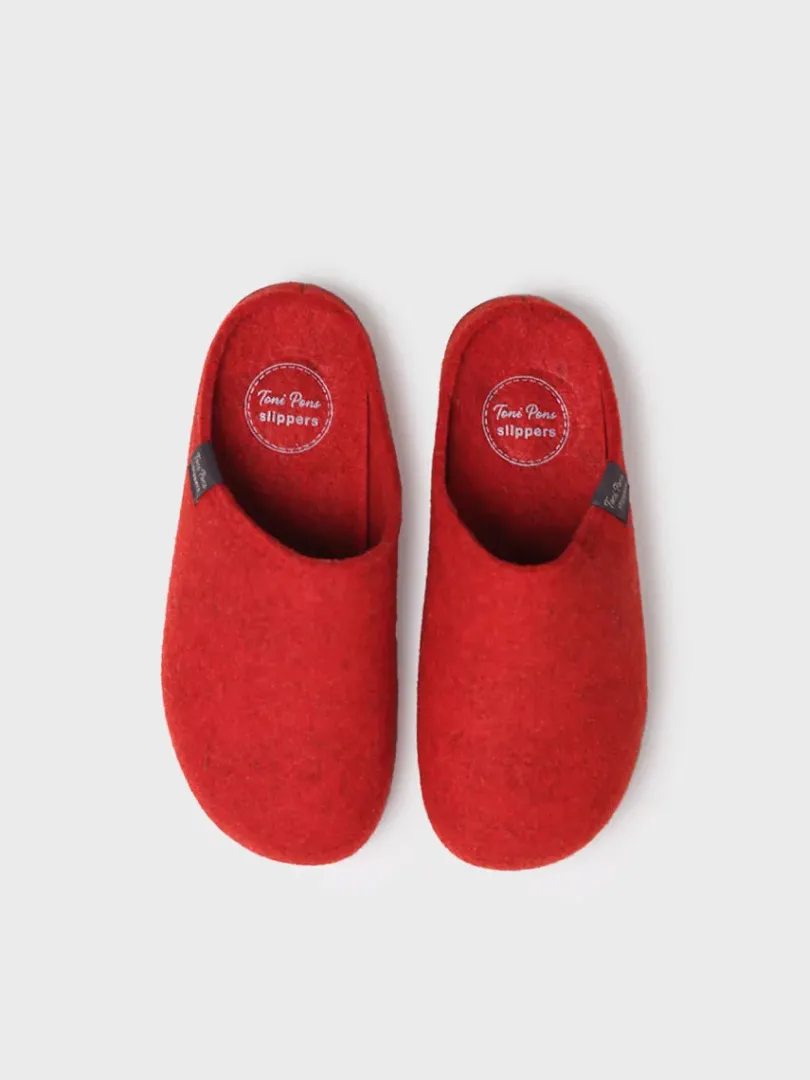 Toni Pons Slippers | MONA-FR - Zapatilla tipo zueco para mujer en fieltro reciclado | MONA-FR