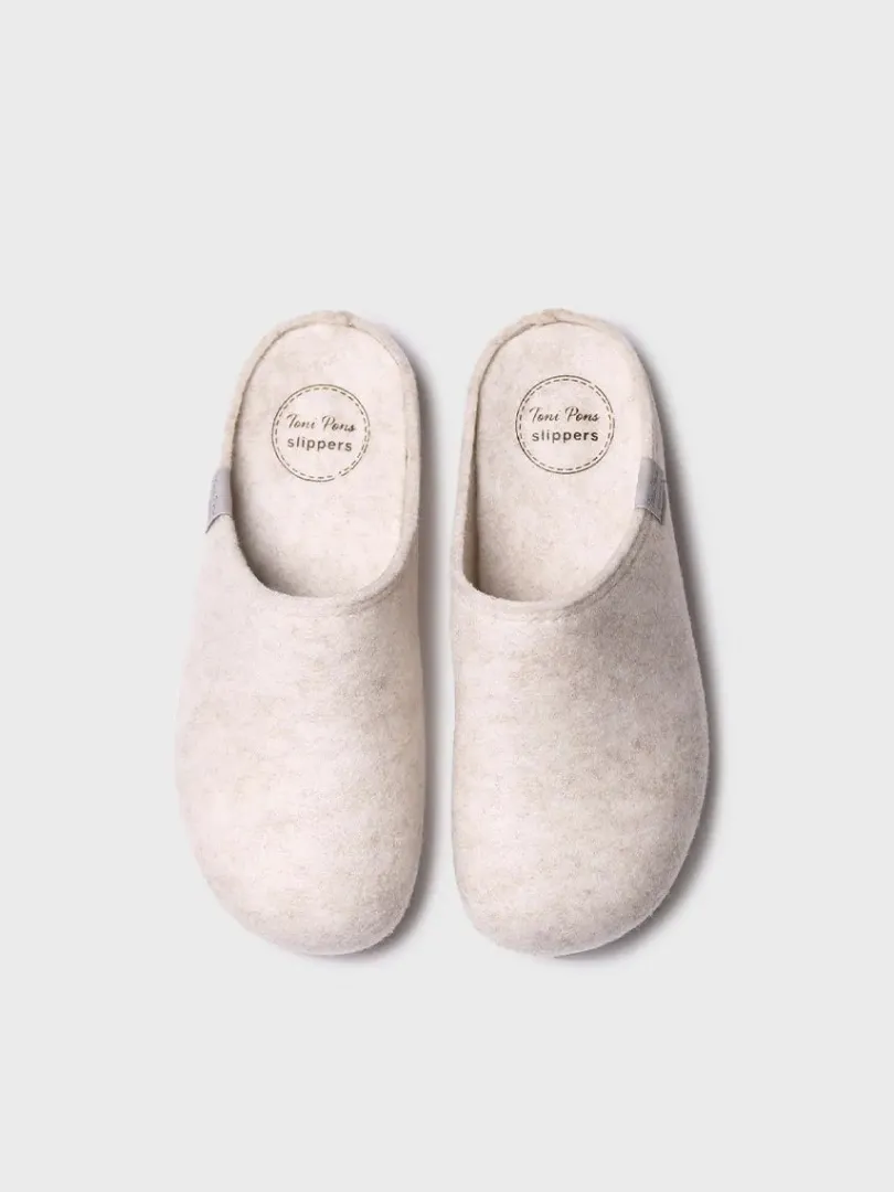 Toni Pons Slippers | MONA-FR - Zapatilla tipo zueco para mujer en fieltro reciclado | MONA-FR