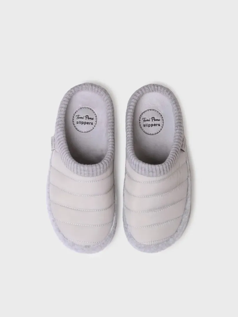 Toni Pons Slippers | MORA-TK - Zapatilla tipo zueco para mujer en tejido acolchado y fieltro | MORA-TK