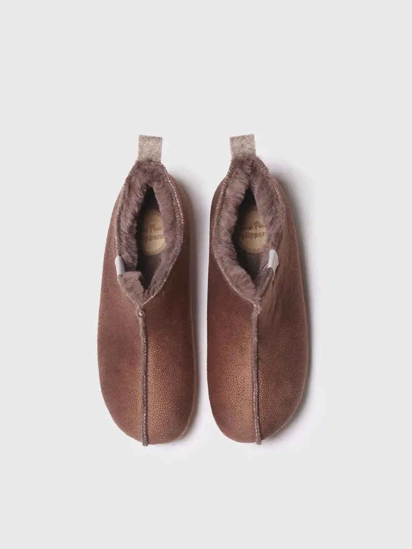Toni Pons Slippers | MOSCU-BD - Zapatilla de casa abotinada para mujer en piel | MOSCU-BD