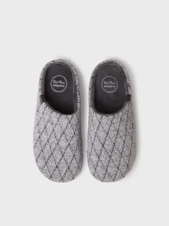 Toni Pons Slippers | NAUEL-KM - Zapatilla de casa tipo zueco para hombre en tejido en Gris | NAUEL-KM