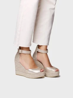 Toni Pons Cuñas Altas | Abiertas | OTILE - Alpargata alta de mujer en piel con cuña | OTILE
