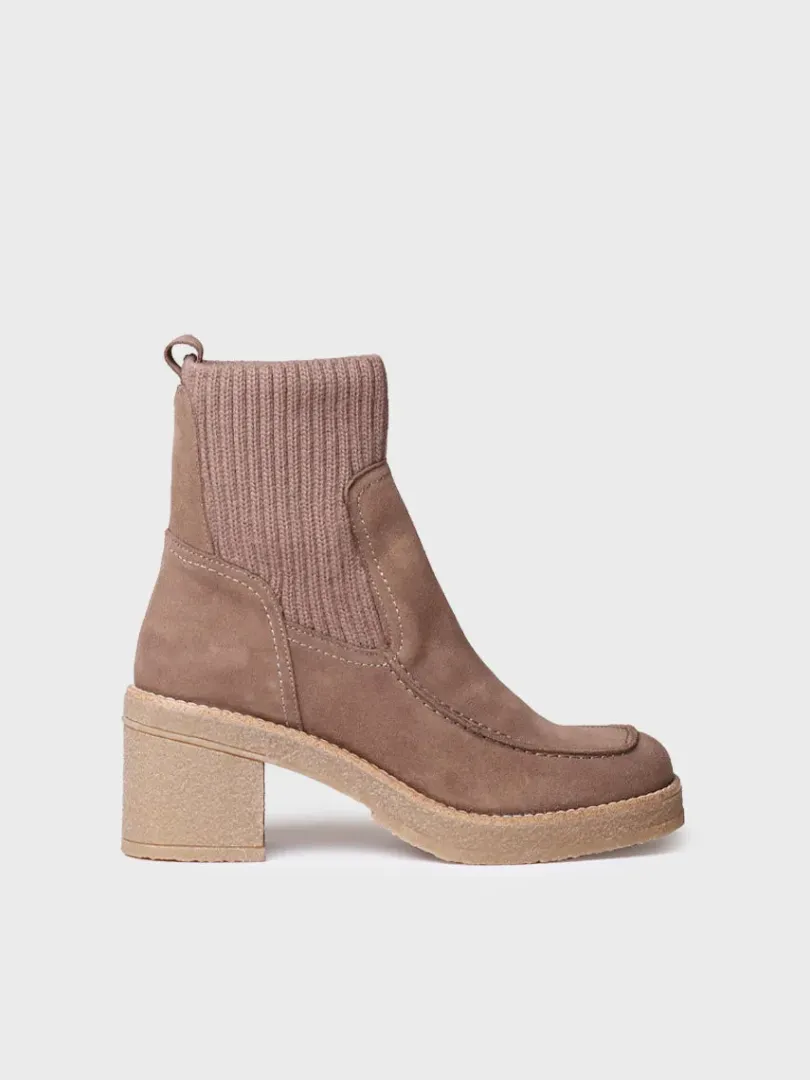 Toni Pons Botines Y Zapatos | PRAGA-SY - Botín de tacón ancho para mujer en serraje y tejido | PRAGA-SY