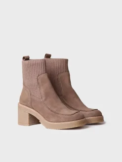 Toni Pons Botines Y Zapatos | PRAGA-SY - Botín de tacón ancho para mujer en serraje y tejido | PRAGA-SY