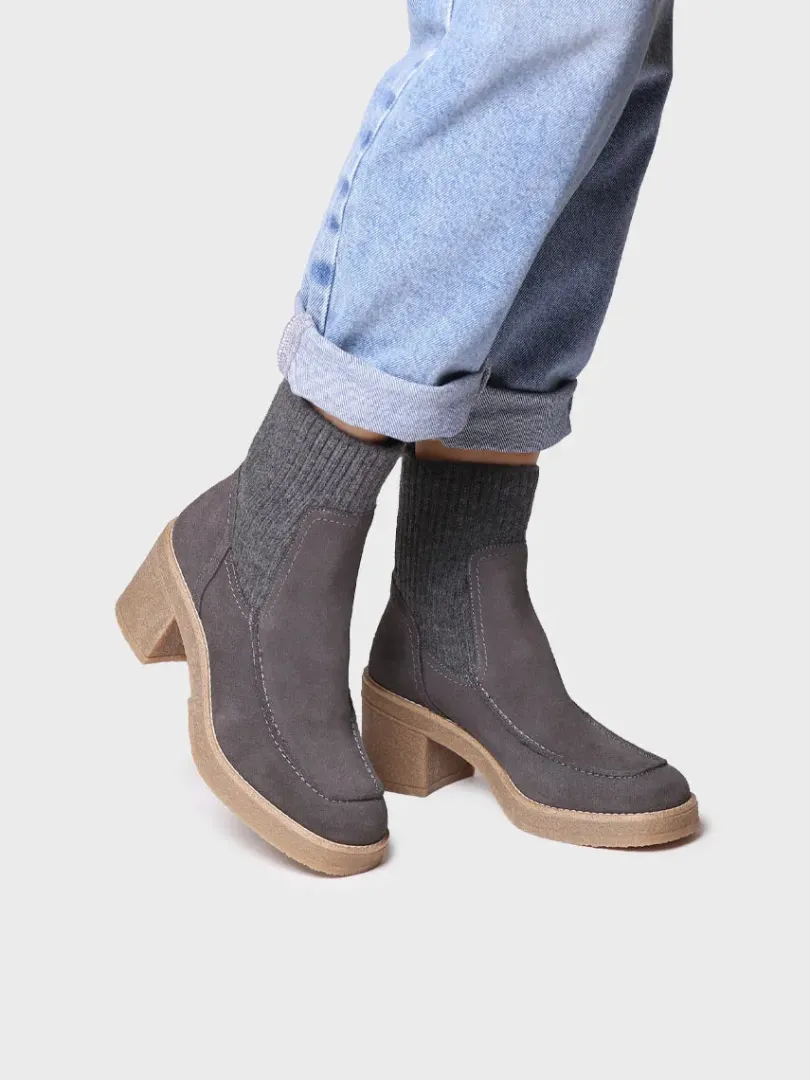 Toni Pons Botines Y Zapatos | PRAGA-SY - Botín de tacón ancho para mujer en serraje y tejido | PRAGA-SY