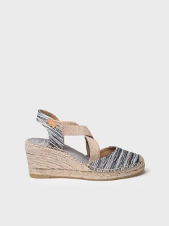 Toni Pons Cuñas Medias | Cerradas | SABA-RG - Alpargata de mujer con cuña y tiras elásticas cruzadas | SABA-RG