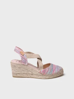 Toni Pons Cuñas Medias | Cerradas | SABA-RG - Alpargata de mujer con cuña y tiras elásticas cruzadas | SABA-RG