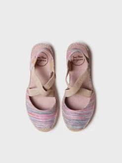 Toni Pons Cuñas Medias | Cerradas | SABA-RG - Alpargata de mujer con cuña y tiras elásticas cruzadas | SABA-RG