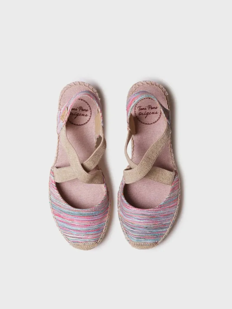 Toni Pons Cuñas Medias | Cerradas | SABA-RG - Alpargata de mujer con cuña y tiras elásticas cruzadas | SABA-RG