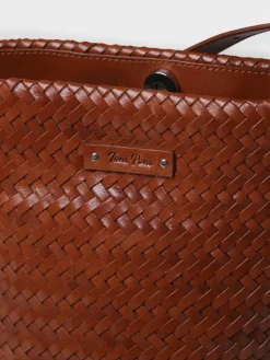 Toni Pons Bolsos | SALLY - Bolso bombonera en cuero trenzado con tira ajustable | SALLY