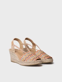 Toni Pons Cuñas Medias | Abiertas | SARA-RS - Alpargata de mujer en algodón multicolor con cuña | SARA-RS