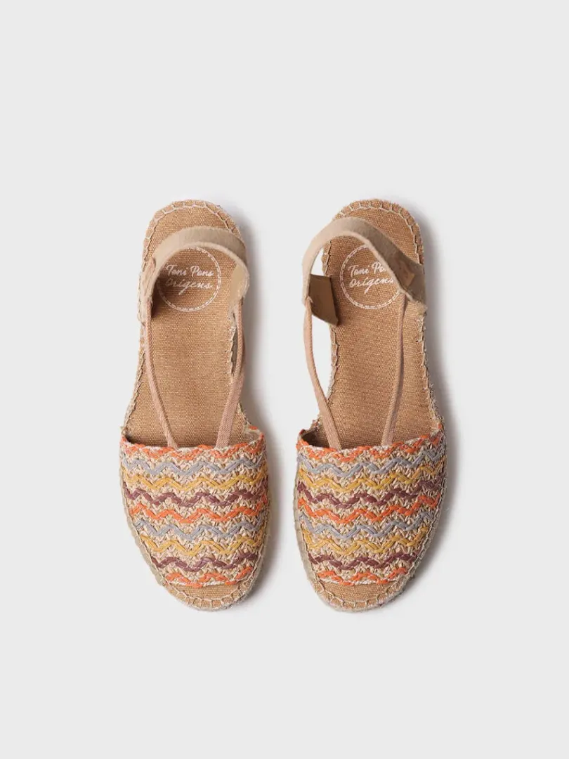 Toni Pons Cuñas Medias | Abiertas | SARA-RS - Alpargata de mujer en algodón multicolor con cuña | SARA-RS