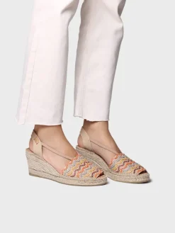 Toni Pons Cuñas Medias | Abiertas | SARA-RS - Alpargata de mujer en algodón multicolor con cuña | SARA-RS