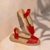 Toni Pons Abiertas | Cuñas Bajas | TALA - Alpargata de mujer en piel con cuña y elásticos para un calce más ancho | TALA