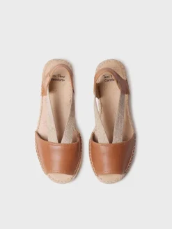 Toni Pons Abiertas | Cuñas Bajas | TALA - Alpargata de mujer en piel con cuña y elásticos para un calce más ancho | TALA