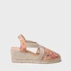 Toni Pons Cuñas Medias | Cerradas | TELVA-LL - Alpargata de mujer en piel estampada con cuña y elásticos | TELVA-LL
