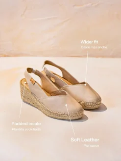 Toni Pons Cuñas Medias | Cerradas | TERMAL - Alpargata de mujer en piel con cuña para un calce más ancho | TERMAL