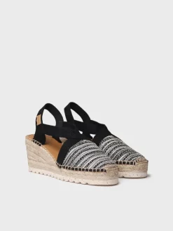 Toni Pons Cuñas Medias | Cerradas | TERRA-CL - Alpargata de cuña media en tejido multicolor con acabado brillante | TERRA-CL
