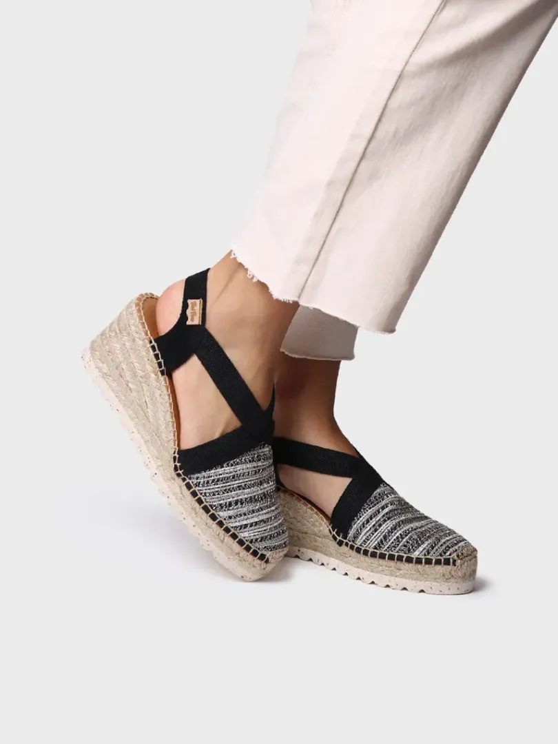 Toni Pons Cuñas Medias | Cerradas | TERRA-CL - Alpargata de cuña media en tejido multicolor con acabado brillante | TERRA-CL