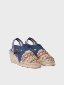 Toni Pons Cuñas Medias | Cerradas | TERRA-TT - Alpargata vegana de mujer en tejido multicolor con cuña | TERRA-TT