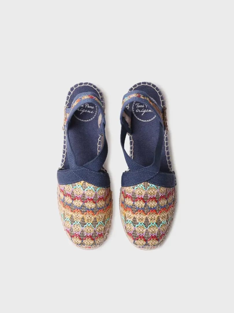 Toni Pons Cuñas Medias | Cerradas | TERRA-TT - Alpargata vegana de mujer en tejido multicolor con cuña | TERRA-TT
