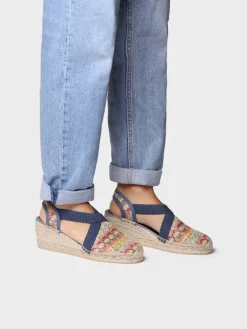 Toni Pons Cuñas Medias | Cerradas | TERRA-TT - Alpargata vegana de mujer en tejido multicolor con cuña | TERRA-TT