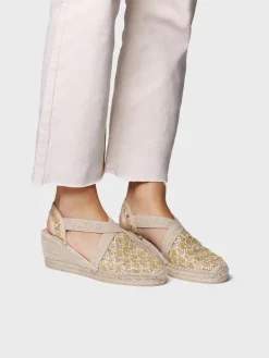 Toni Pons Cuñas Medias | Cerradas | TERRA-TT - Alpargata vegana de mujer en tejido multicolor con cuña | TERRA-TT